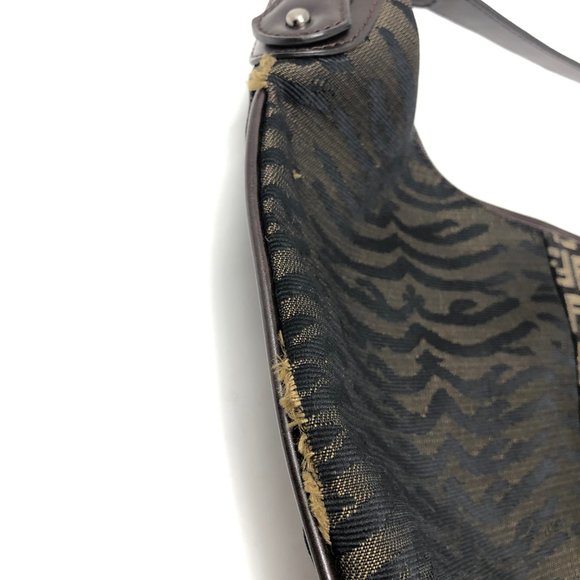 Fendi Zucca Animal Print Hobo Bag - Picture 8 of 11